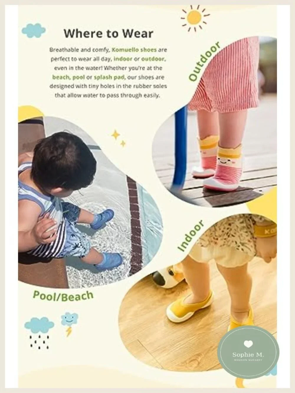 Toddler Sock Shoes Non-Slip Breathable Washable First Walker